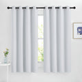 Nicetown Room Darkening Curtains For Living Room - Easy Care Solid Thermal Insulated Silver Grommet Light Blocking For Bedroom/K
