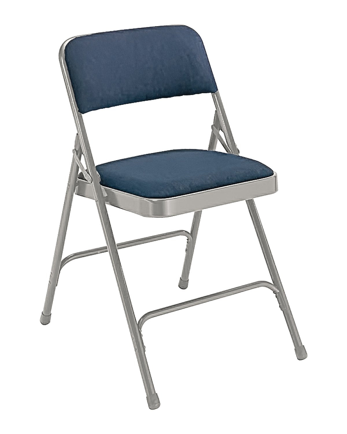 National Public Seat Home Office Decorative Fabric Upholstered Premium Folding Chair Blue - 4 Pack