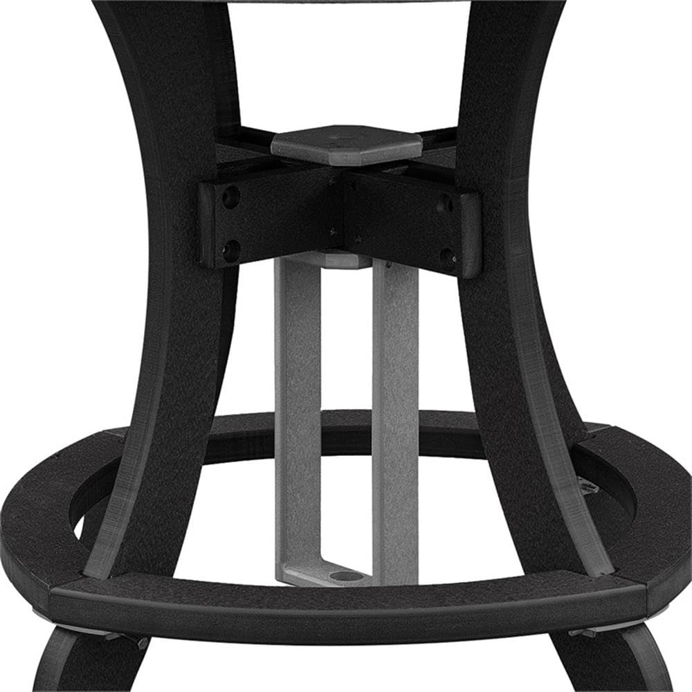 American Furniture Classics Five Piece Round Counter Height Dining Set, Light Gray/Black