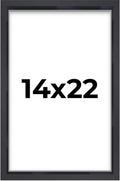 14x22 Shadow Box Frame Contemporary Black | 1'' Depth of Usable Space| Interior Size 14x22 or 22x14 Inches| UV Resistant Acrylic