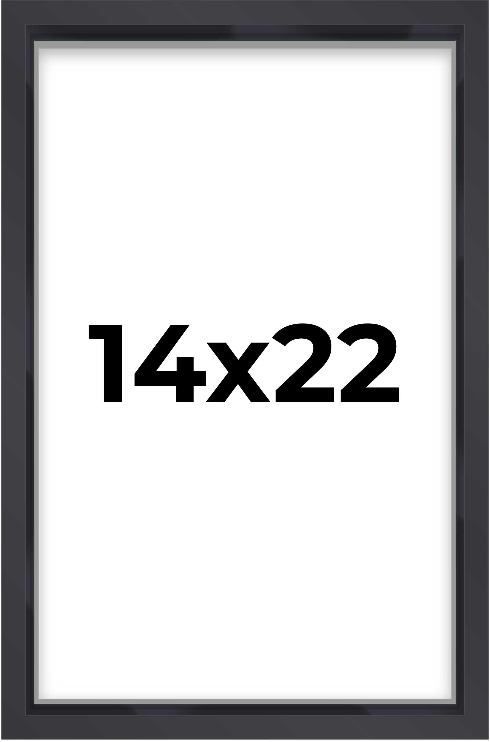 14x22 Shadow Box Frame Contemporary Black | 1'' Depth of Usable Space| Interior Size 14x22 or 22x14 Inches| UV Resistant Acrylic