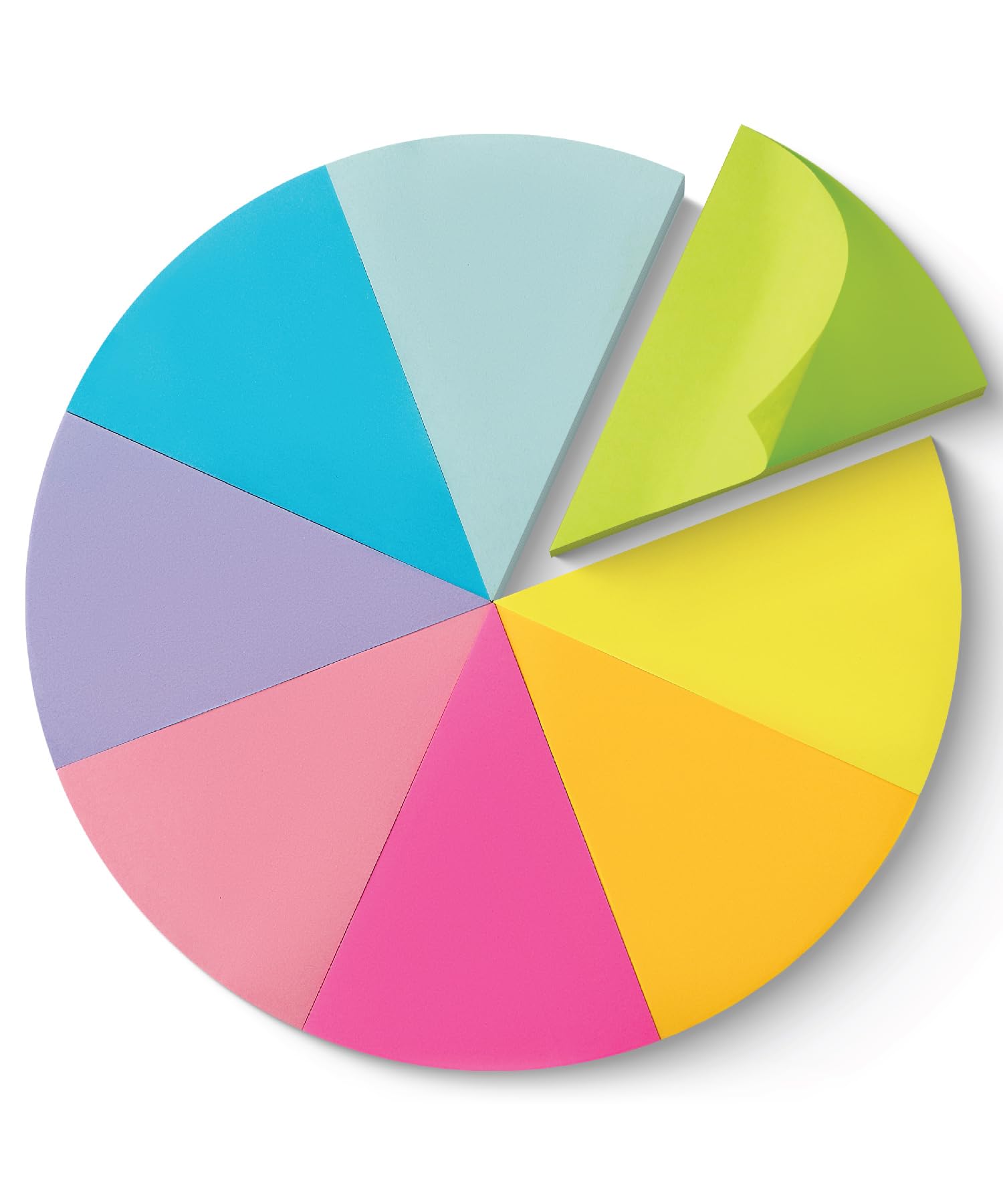 Mr. Pen- Triangular Sticky Notes, 8 Pads, 800 Sheets, 4-Inch Colorful Sticky Notes Bulk, Color Wheel Sticky Note, Self-Stick Not