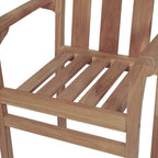 vidaXL Set of 6 Stackable Patio Chairs in Teak Wood - Timeless Design for Homes, Offices, Bars, and Cafes, Durable Outdoor/Indoor Furniture, Easy Assembly, Space-Saving Design.