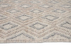 HomeRoots Natural/Grey PET Yarn 5’ x 7’ Tan Gray Diamond Lattice Modern Area Rug