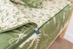Beddy's Twin Dinosaur T-Rex Zipper Bedding Set - Green Polyester - Easy Make & Wash
