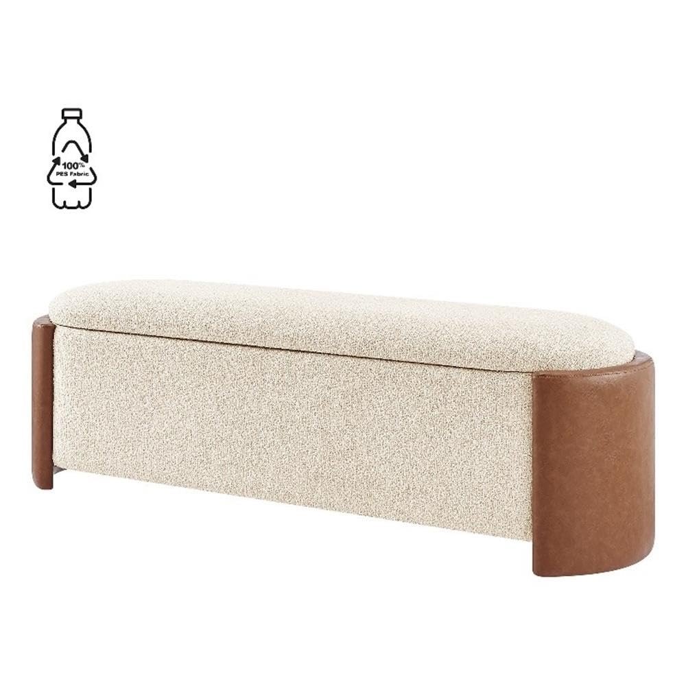 npd furniture and more Alyssa Fabric/PU Storage Bench