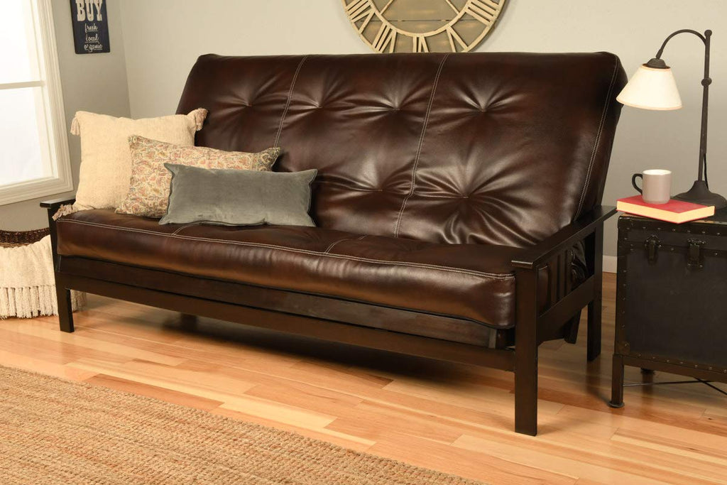 Kodiak Furniture Monterey Queen-Size Futon, Espresso Finish With Oregon Trail Java Mattress