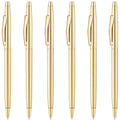 Unibene 6 Pack Slim Gold Ballpoint Pens Black Ink 1 Mm - Black Ink, Nice Gift For Business Office Students Teachers Wedding Chri