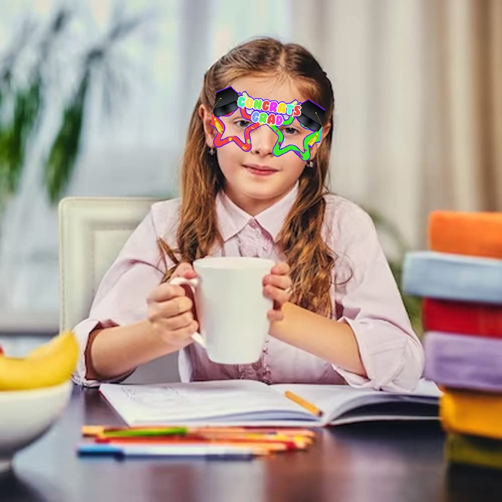 Estivaux 16 Pcs Back To School Eyeglasses Fancy Welcome Back To School Headband First Day Of School Eyeglasses Clock Books Photo