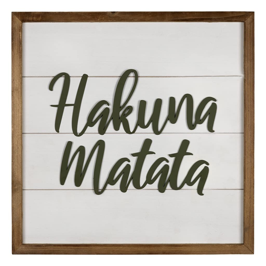 HomeRoots Multi 50% Metal30% Wood20% MDF Hakuna Matata Wall Art