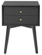 Crosley Furniture Landon Nightstand Side Table with Drawer, Matte Black
