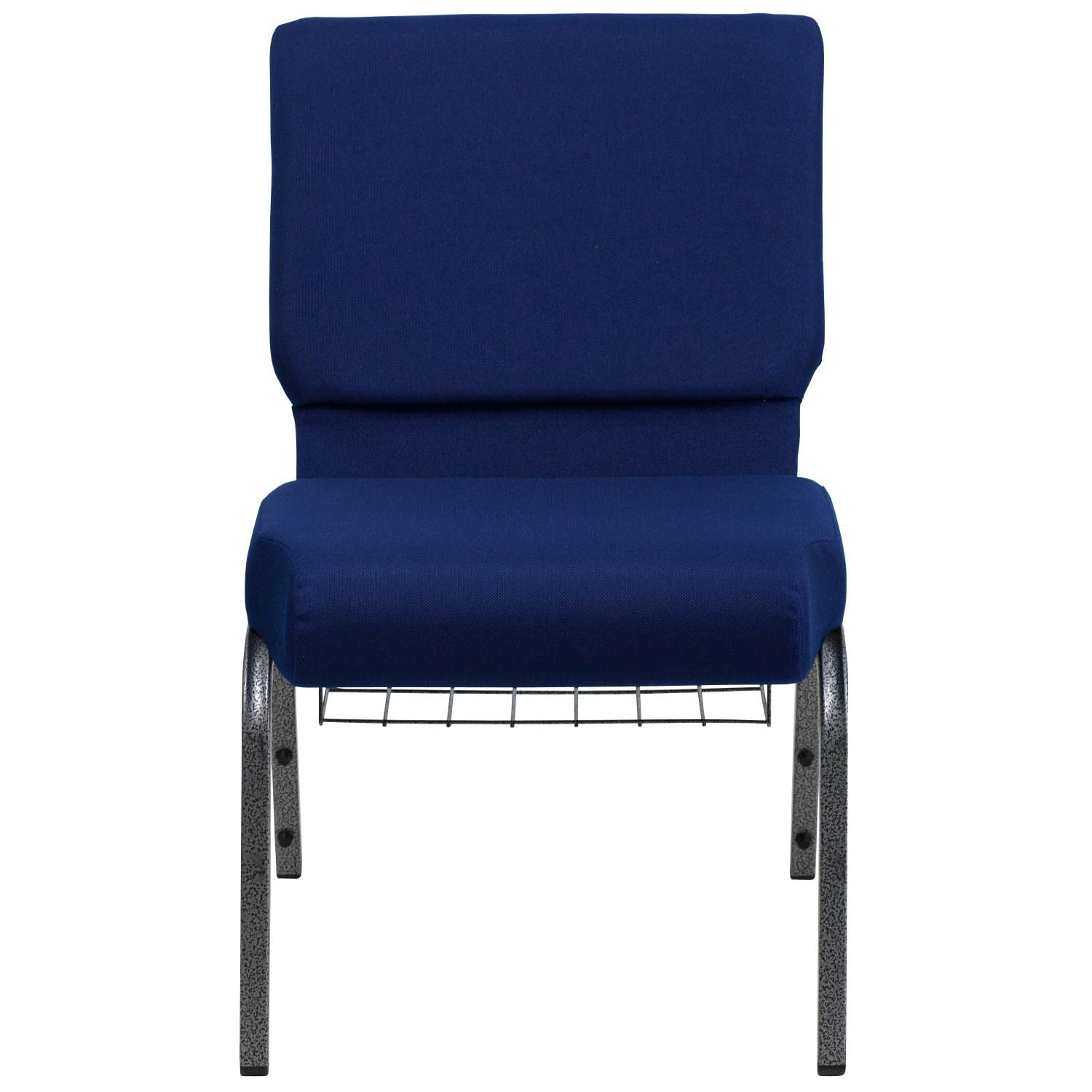 Flash Furniture 21'' Extra Wide Navy Blue Fabric Church Chair