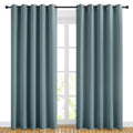 Nicetown Blackout Sage Green Curtains For Sliding Glass Door 2 Panels - Thermal Insulated Grommet Room Darkening Window Drapes S