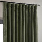 Hpd Half Price Drapes Signature Velvet Thermal Blackout Curtains For Living Room 84 Inch Long (1 Panel) Rod Pocket Insulated Blackout Curtains For Bedroom Window Curtains, 100W X 84L, Hunter Green