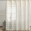 Yj Yanjun Extra Wide French Country Shower Curtain 102X84 Boho Chic Lace Cream Shower Curtain With Valance Vintage Farmhouse Boh