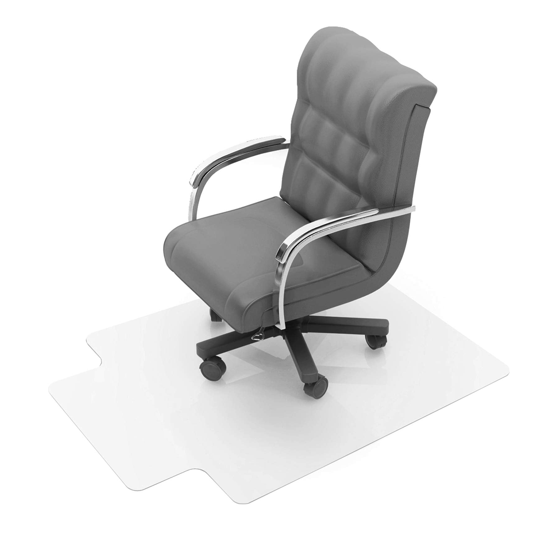 Floortex® Cleartex® Enhanced Polymer Lipped Chair Mat For Carpets Up To 3/8' - 48' X 51'