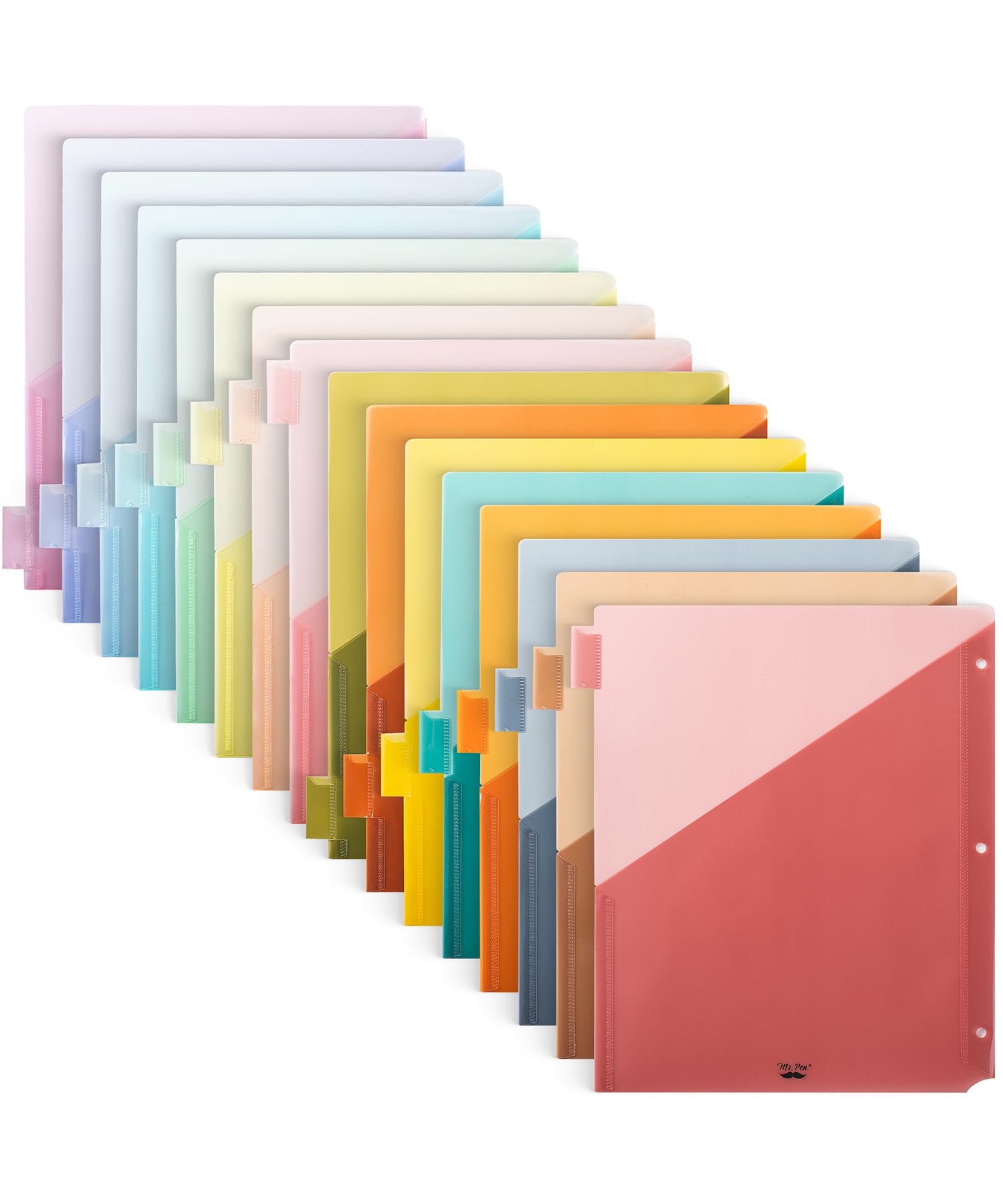 Mr. Pen- Binder Dividers With Pockets And Tabs, 8-Tab, 2 Sets, Colorful, For 3 Ring Binders