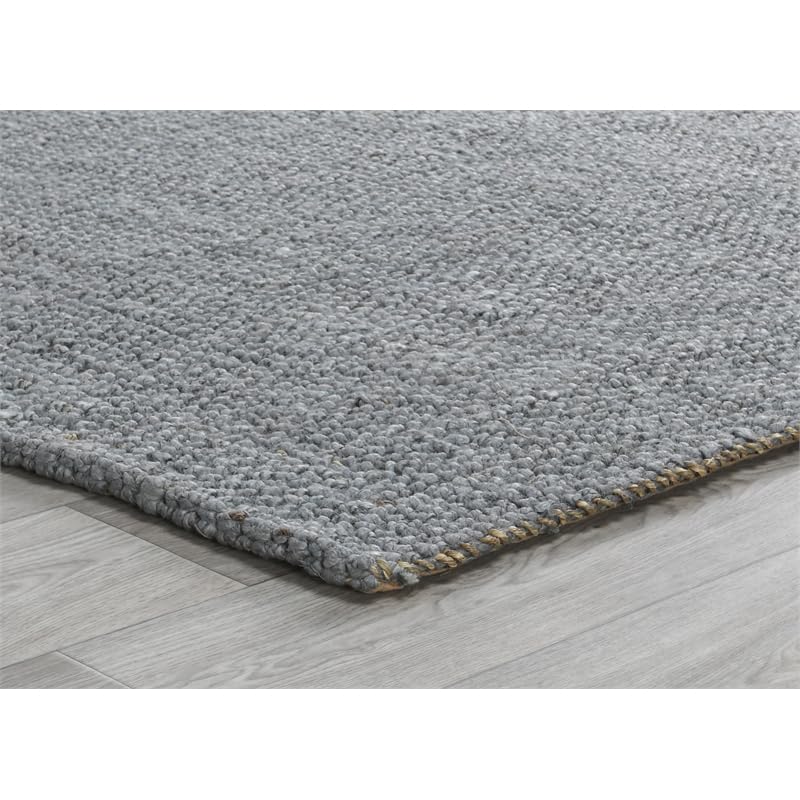 Kosas Home Anello 24 X 36 Jute Fabric & Seagrass Area Rug In Blue/Charcoal