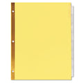 Universal Deluxe Extended Insertable Tab Indexes, 8-Tab, 11 X 8.5, Buff, Clear Tabs, 24 Sets