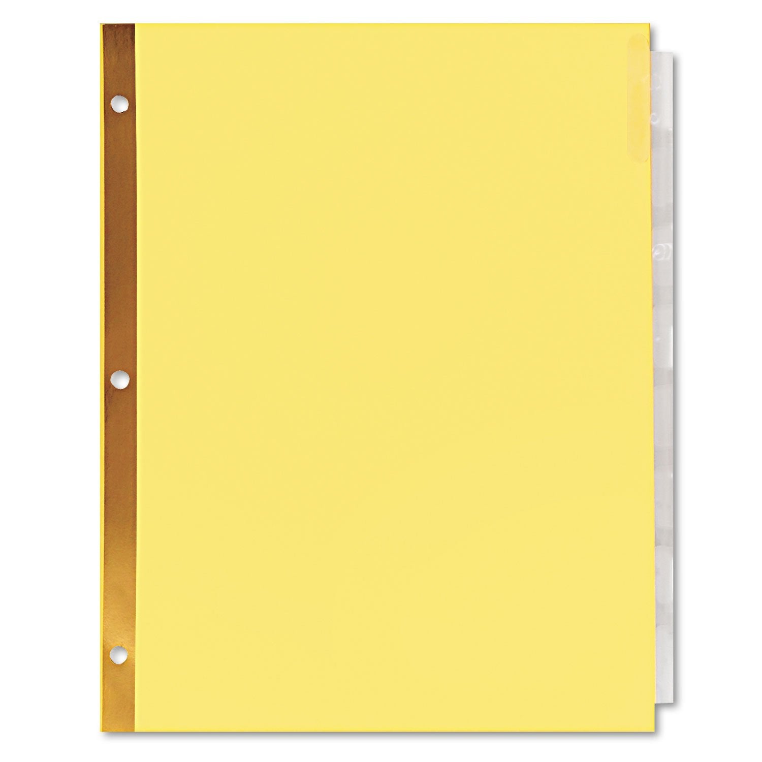 Universal Deluxe Extended Insertable Tab Indexes, 8-Tab, 11 X 8.5, Buff, Clear Tabs, 24 Sets