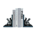 LIFFY Decorative Book Ends,Heavy Duty Non-Skid Book Stoppers for Shelves,Unique Indoor Home Decor Book Holder Ornaments for Livi
