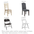 Eternal Beauty Set Of 10 Sequin Chair Sashes Gold Chair Sashes For Wedding Hotel Party Banquet Chairs Decorations