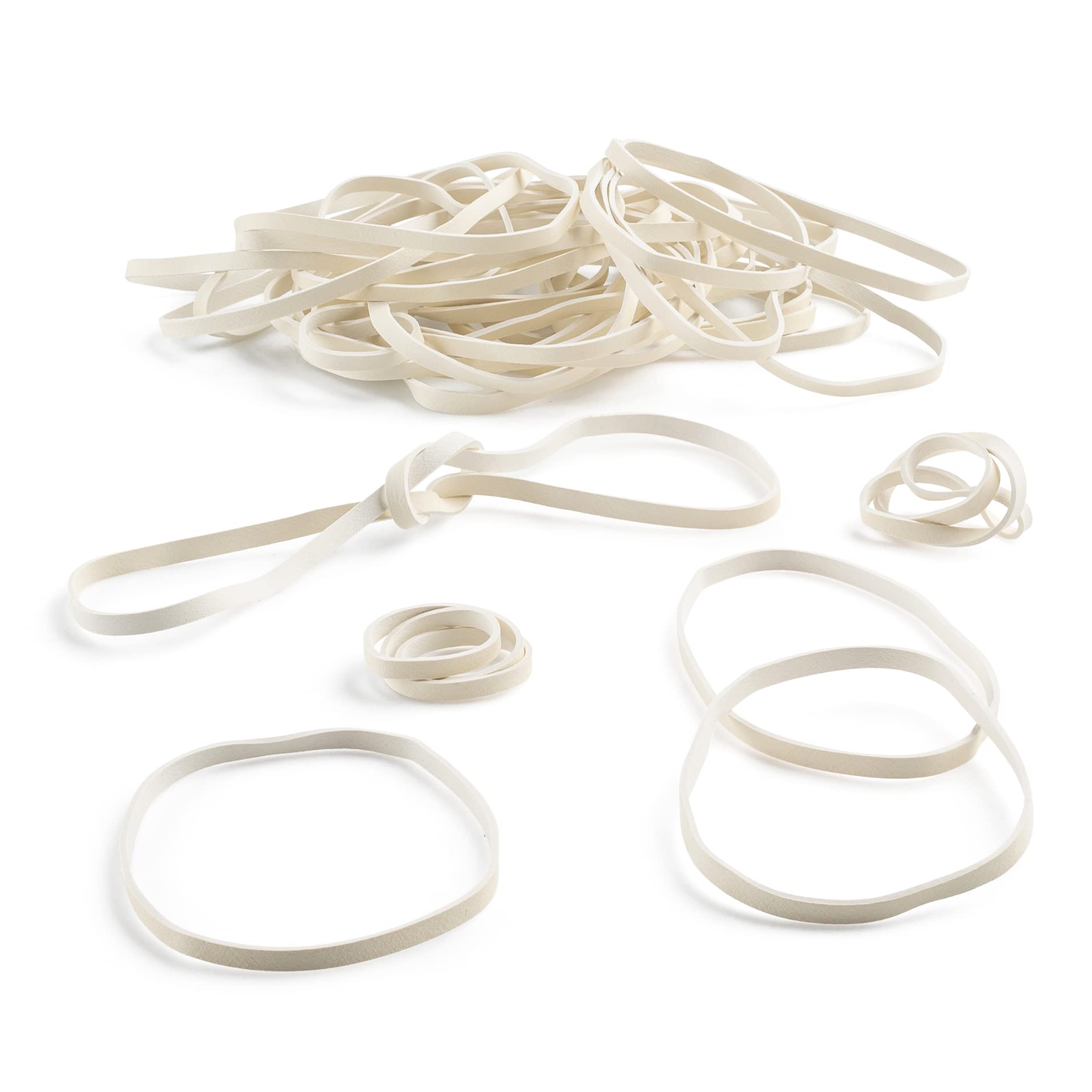 Plasticmill Rubber Bands Thick Size #33 | White Durable Rubberbands 100 /Pack | 3 1/2 X 1/8' Multi-Purpose Band | Elastics Larg