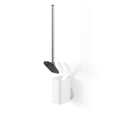 Umbra Flex Adhesive Toilet Brush with Holder for Bathroom, White