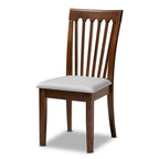 Baxton Studio Minette Modern Fabric Dining Chair, Grey and Walnut, 4/Pack (163-4P-9879-HIT)