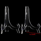 2 Pieces, 9.8 Inches Clear Acrylic Easels Display Stands/Plate Stands For Display Photos Holder Picture Frames Or Other Items At