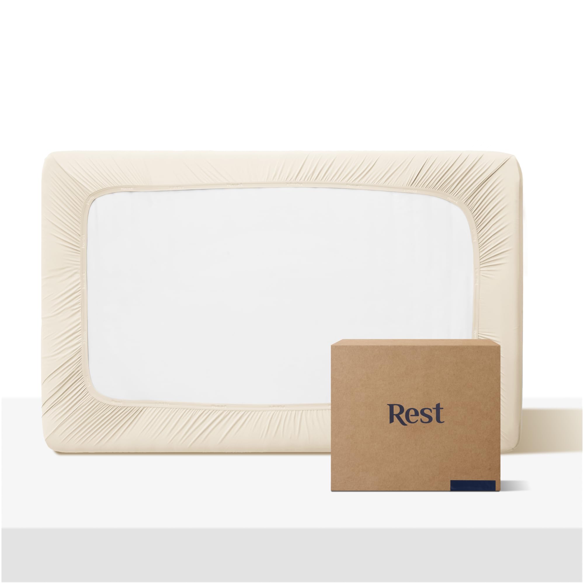 Rest Evercool+ Fitted Sheet, Twin Size, Snow Ivory, 13' Deep (Up To 15), Breathable Bedding For Hot Sleeper And Night Sweats, B