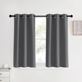Nicetown Blackout Curtains & Drapes For Bedroom, Grey, W34 X L40, Set Of 2, Triple Weave Grommet Top Thermal Insulated Light Blo