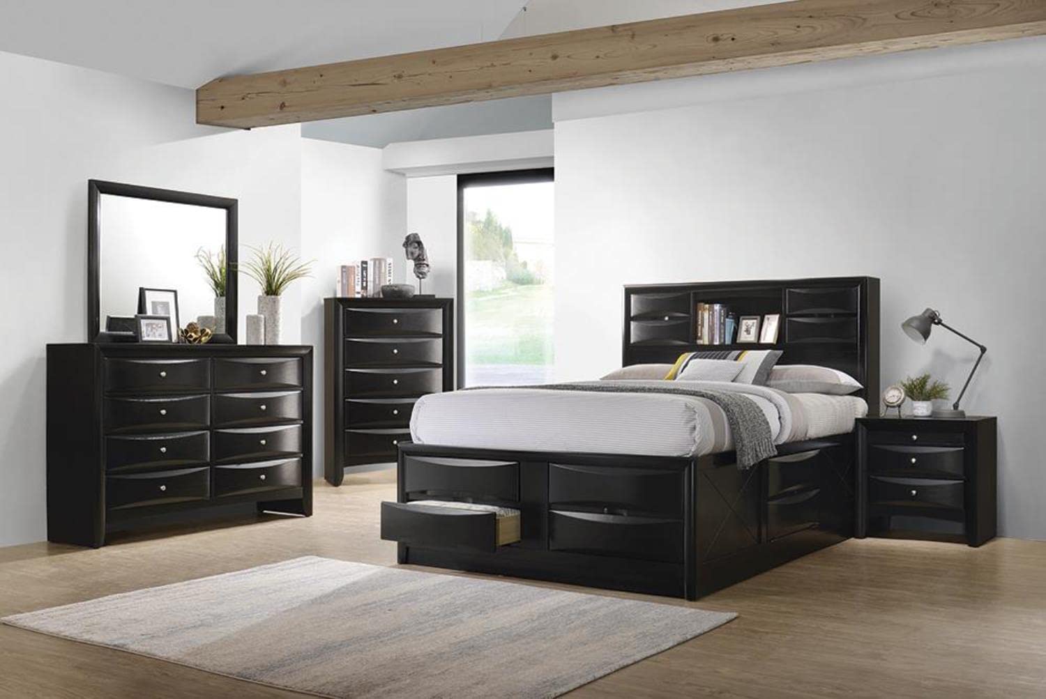 Coaster Home Furnishings Briana Eastern King Platform Storage Bed Black