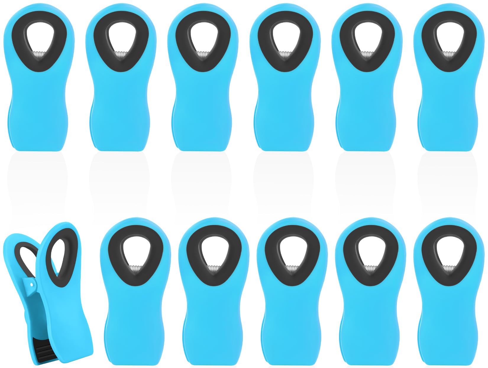 Vndueey 12 Pack Bag Clips Magnetic Chip Clips Food Bag Clips For Food Packages, Plastic Bag Clips For Food Storage, Chips Bag An