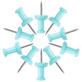 Vapker Push Pins Tacks 120Pcs Solid Lightblue Thumb Tacks Larger Size Pin Map Tacks Plastic Head With Steel Point For Bulletin B
