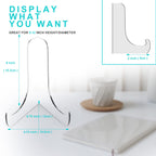Boloyo 60-Degree Angle Acrylic Plate Display Stand , 6 Inch 5Pc Clear Acrylic Display Holder Easel Base For Home Office Kitchen
