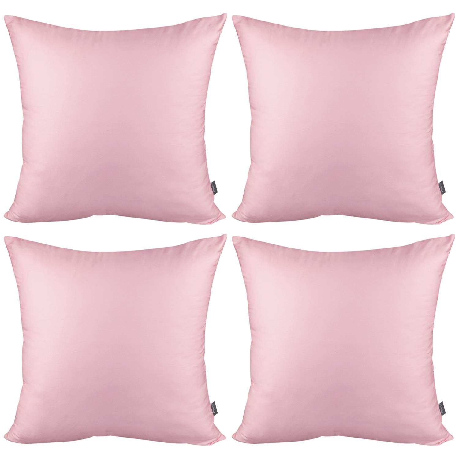 Thmyo 4-Pack 100% Cotton Comfortable Solid Decorative Throw Pillow Case Square Cushion Cover Pillowcases Sublimation Blank Sprin
