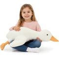 Tezituor 31.5 Giant Goose Stuffed Animal, Soft Weighted Goose Plush Hugging Pillow, Birthday Christmas Toy Gifts for Kids Adult