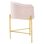 Modway Savour Tufted Performance Velvet Counter Stool, Pink