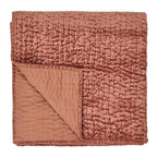 Kosas Home Dimitry 92" Velvet and Cotton Sateen Queen Quilt in Terracotta Orange