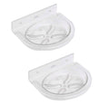 LIPKA Pack of 2 Unbreakable ABS Oval Soap Dish Wall Mounted Stand/Holder