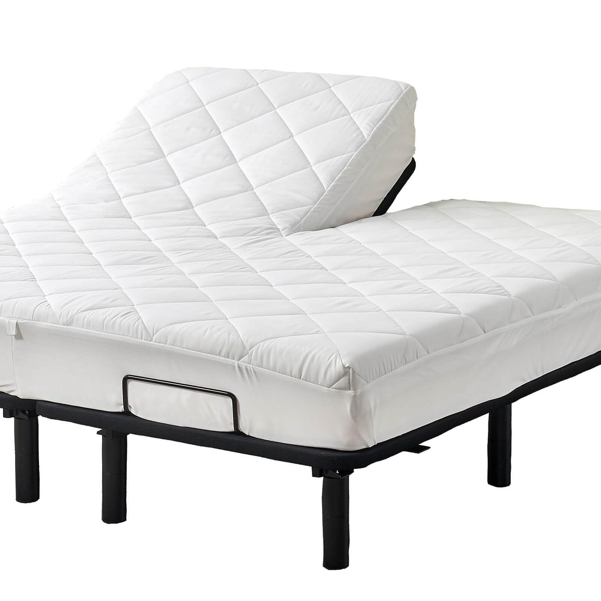 Kingnex Split Top King Mattress Topper For Adjustable Bed With Upper Flex Fluffy Matress Cover Quilted Fitted Mattress Pad With
