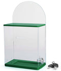 Acrylic Donation Suggestion Collection Box Pre Drilled Holes For Wall Mounted Or Retail Countertop Tip Box With Round Back Wall