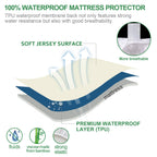 King Mattress Protector, Skin Friendly And Breathable King Size Mattress Cover, Viscose Made From Bamboo Cooling Jersey Mattress Pad With 18' Deep Pocket