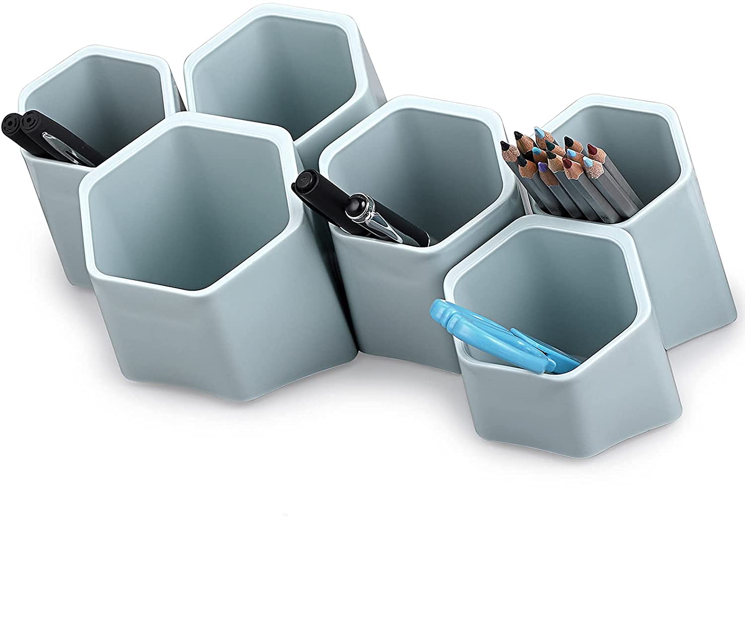 Btsky Creative Pen Holder, Pen Container, Brush Pot, Combination Desktop Storage Organizer Desk Decoration, Multifunctional Crea