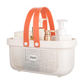 JiatuA Plastic Storage Basket with Handle Portable Shower Caddy Tote Organizer Basket Bin for Bathroom Kitchen Dorm Room Bedroom