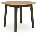 Signature Design by Ashley Gesthaven Modern Dining Drop Leaf Table with 4 Legs, Light Brown & Green