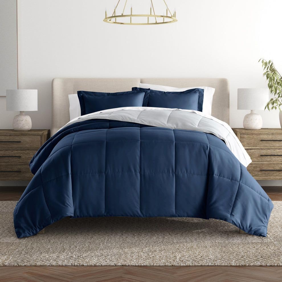 Nivkart Down Alternative Reversible Ultra Soft Comforter  All Season Soft Quilted King Size Bed Comforter With Ultrasoft Microf