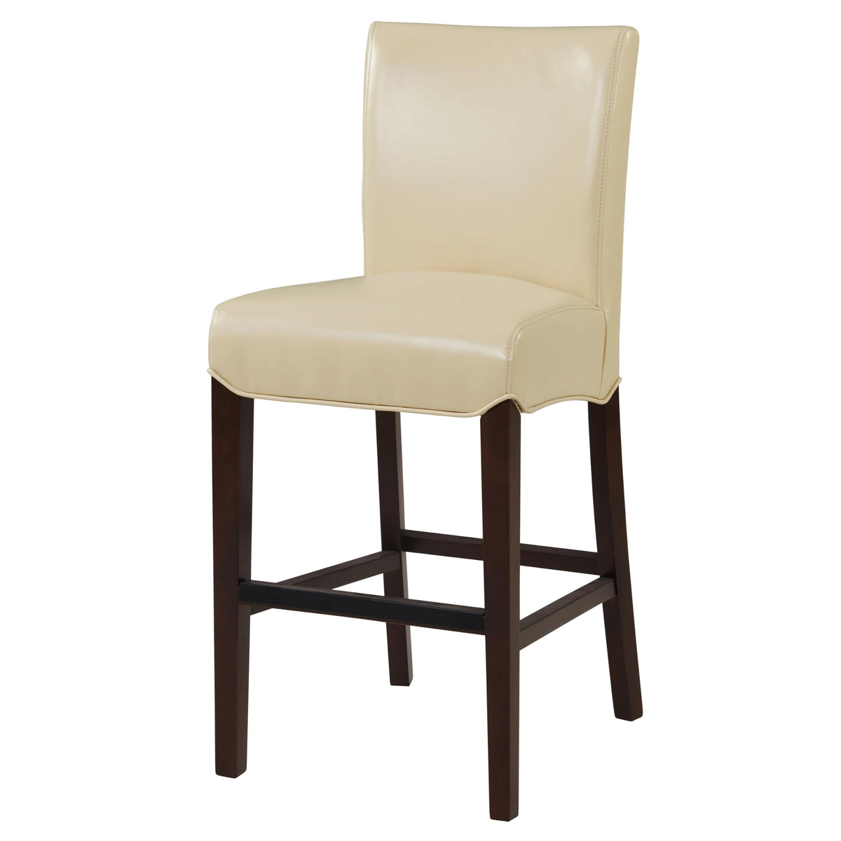 New Pacific Direct Milton Bonded Leather Counter Bar & Counter Stools, Cream