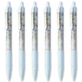 Zebra Z-Grip Smooth - Retractable Ballpoint Pen - Pack Of 6 - Black Ink - Blush Blue With Wrap Barrel Design